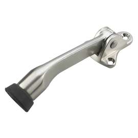 Onward 68NBR Flip-Down Door Stop, 5 in Projection, Metal, Brushed Nickel