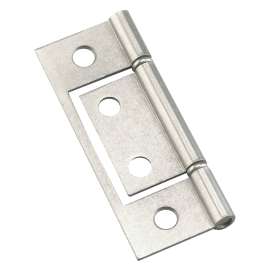 Onward Classic Series 832SNR Bi-Fold Hinge, 1.4 mm Thick Frame Leaf, Steel, Satin Nickel, Fixed Pin