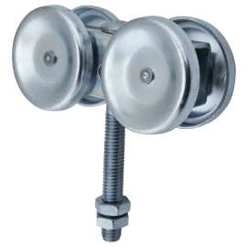 Onward 24651383XV Dual Axis Box Rail Hanger, 55.88 mm Dia Roller, 8.13 mm W Roller, Steel, 450 lb, Screw Mounting