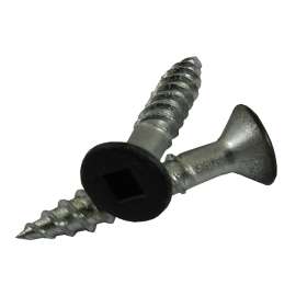 Onward 5926FBR Screw, 12 Thread, 1-1/4 in L, Regular, Twin Lead Thread, Flat Head, Square Drive, Regular Point, Steel