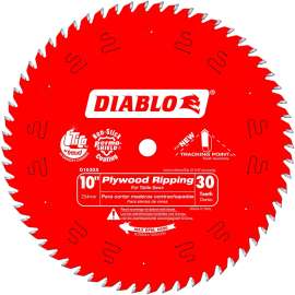Diablo D1030X Ripping Circular Saw Blade, 10 in Dia, 5/8 in Arbor, 30-Teeth