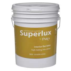 PARA Superlux 3800 3800-20 Interior Paint, Flat, White, 5 gal Pail