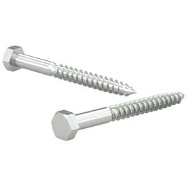Reliable HLZ142L Lag Bolt, 1/4-10 Thread, 2 in OAL, A Grade, Steel, Zinc