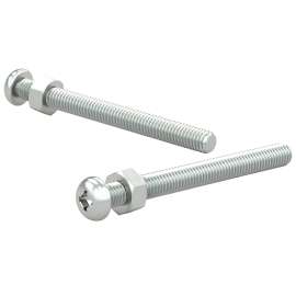 Reliable PSBZ Series PSBZ14134MR Machine Screw, 1-3/4 in L, Full Thread, Pan Head, Quadrex Drive, Type B Point, Steel