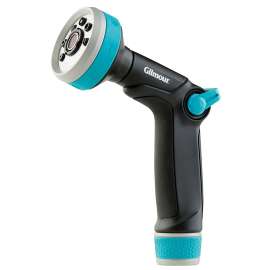 Gilmour Mfg 843122-1001 Watering Nozzle, 3/4 in, GHT, 2.5 to 5 gpm, Metal, Aqua