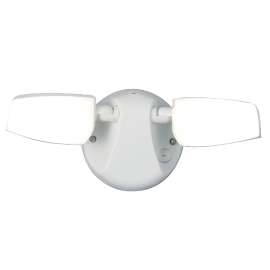 HALO PC Series FT18VCIW Twin Head Flood Light, 120 V, 14.2 W, LED Lamp, Bright White/Daylight/Soft White Light