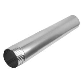 Dundas Jafine P460 Snap-Lock Pipe, 4 in Dia, 60 in L, 0.012 in, Aluminum