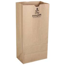 Duro Bag Husky Dubl Lif 70208 Grocery SOS Bag, 8, Recycled Paper, Kraft