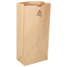 Duro Bag Husky Dubl Lif 70216 Grocery SOS Bag, 16, Recycled Paper, Kraft