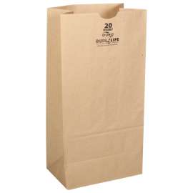 Duro Bag Husky Dubl Lif 70220 Grocery SOS Bag, 20, Recycled Paper, Kraft