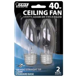 Feit Electric BP40ETC/CF Incandescent Lamp, 40 W, A15 Lamp, Medium E26 Lamp Base, 2700 K Color Temp
