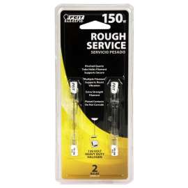 Feit Electric BPQ150T3 Halogen Bulb, 150 W, R7 Lamp Base, J T3 Lamp, 3000 K Color Temp, 2000 hr Average Life