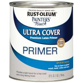 RUST-OLEUM PAINTER'S Touch 1980502 Brush-On Primer, Flat, Gray, 0.5 pt, Can