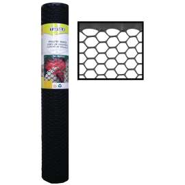 TENAX 72120346 Poultry Fence, 50 ft L, 4 ft W, 3/4 x 3/4 in Mesh, Plastic, Black