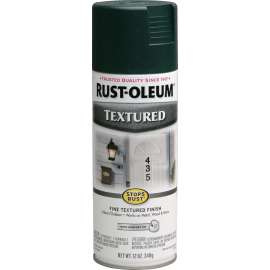 RUST-OLEUM STOPS RUST 7222830 Textured Spray Forest Green, Solvent-Like, Forest Green, 12 oz, Aerosol Can