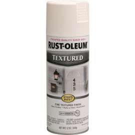 RUST-OLEUM STOPS RUST 7225830 Textured Spray White, Solvent-Like, White, 12 oz, Aerosol Can