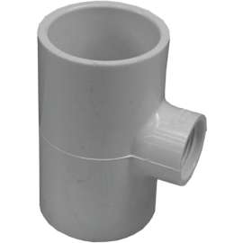 GENOVA 300 Series 31494 Pipe Reducing Tee, 1-1/2 x 3/4 in Run, Slip Run Connection, 1-1/2 in Branch, White