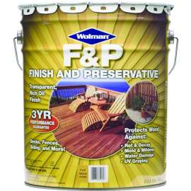 WOLMAN F&P 14405 Wood Preservative, Redwood, Liquid, 5 gal, Can