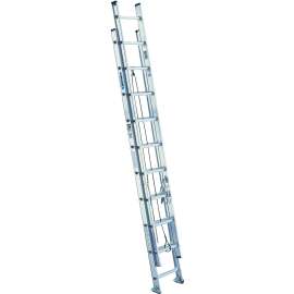 WERNER D1532-2 Extension Ladder, 31 ft H Reach, 300 lb, Aluminum