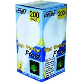 Feit Electric 200A Incandescent Bulb, 200 W, A21 Lamp, Medium E26 Lamp Base, 3200 Lumens, 2700 K Color Temp