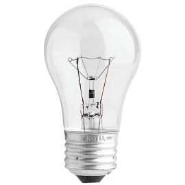 Feit Electric BP40A15/CL/CAN Incandescent Bulb, 40 W, A15 Lamp, Medium E26 Lamp Base, 2700 K Color Temp