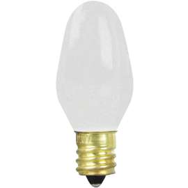 Feit Electric BP4C7/W/4/CAN Incandescent Bulb, 4 W, C7 Lamp, Candelabra E12 Lamp Base, 2700 K Color Temp