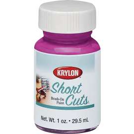 Krylon KSCB011 Brush-On Paint, High-Gloss, Hot Pink, 1 oz, Bottle