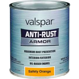 Valspar 21800 Series 044.0021837.005 Enamel, Gloss, Safety Orange, 1 qt, Can