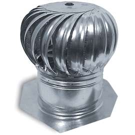 Master Flow AIC14 Rotary Turbine Ventilator, 14 in Dia Throat, Aluminum, Mill