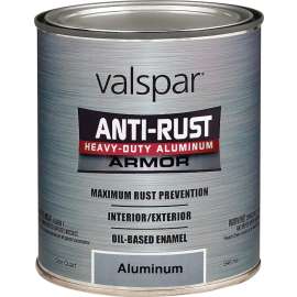 Valspar 21800 Series 044.0021840.005 Enamel, Gloss, Aluminum, 1 qt Can