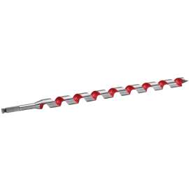 Milwaukee 48-13-6370 Ship Auger Bit, 1-3/8 in Dia, 18 in OAL, Spiral Flute, 7/16 in Dia Shank, Hex Shank