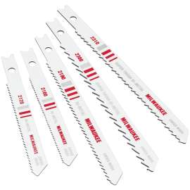 Milwaukee 49-22-1168 Jig Saw Blade Assortment, 5-Piece, Bi-Metal