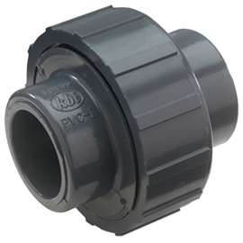 NDS U-1000-S Pipe Union, 1 in Slip Joint, 3 in L, Gray