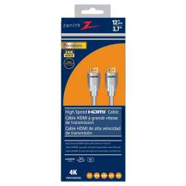 Zenith VH3012HDHS2 HDMI Cable with Ethernet, Black Sheath