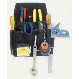 Kuny's Tool Works Series EL5505 Electrician's Pouch, 11-Pocket, Poly Fabric, Black, 8-1/2 in W, 14-1/2 in H