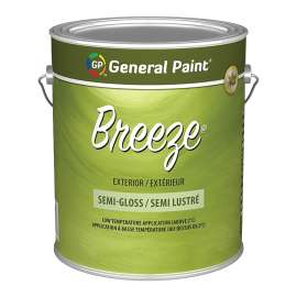 General Paint Breeze 71-054-16 Exterior Paint, Semi-Gloss, Clear Base, 1 gal