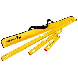 Stabila 29824 Torpedo Level Set, 3-Vial, Non-Magnetic, Aluminum, Yellow
