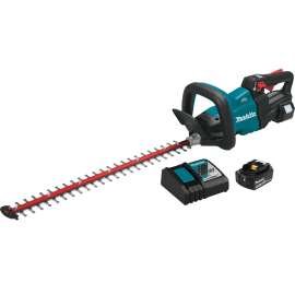 Makita XHU07T Cordless Hedge Trimmer Kit, 5 Ah, 18 V Battery, Lithium-Ion Battery, 0.375 in Cutting Capacity, Teal