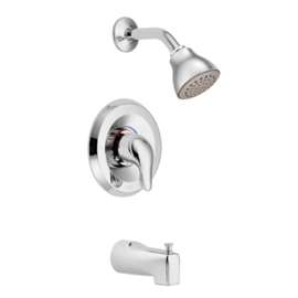 Moen Chateau Series L2353 Tub and Shower Faucet, Standard Showerhead, 2.5 gpm Showerhead, Diverter Tub Spout, 1-Handle