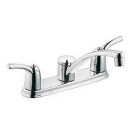 Moen Adler Series 87412 Kitchen Faucet, 2.2 gpm, 3-Faucet Hole, Metal, Chrome Plated, Deck Mounting, Lever Handle