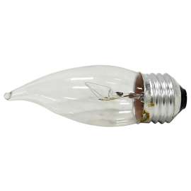 Sylvania 13433 Incandescent Lamp, 15 W, B10 Lamp, Medium Lamp Base, 70 Lumens, 2850 K Color Temp, 1500 hr Average Life