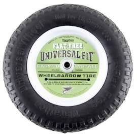 MTD 00270 Wheelbarrow Wheel, 350 lb Max Load, 14-1/2 in Dia Tire, Polyurethane Tire