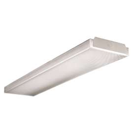 Cooper Controls WSN4040C Wraparound Light, 21 to 40 W, 2-Lamp, 4000 Lumens, Steel Fixture, White Fixture