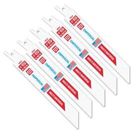 IMPERIAL BLADES IBD610-5 Reciprocating Blade, 6 in L, 10 TPI