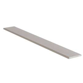 Loxcreen DUA3019SCL08 Flat Bar, 1 in W, 8 ft L, 1/8 in Thick, Aluminum, Satin Clear