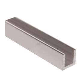 Loxcreen DUA3268SCL08 Channel, 8 ft L, 1/8 in Thick, Aluminum, Satin Clear