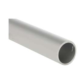 Loxcreen DUA726SCL08 Metal Tube, Round, 8 ft L, 1/8 in Wall, Aluminum, Satin