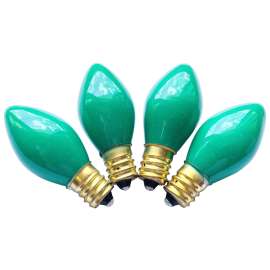 Hometown Holidays 16295 Replacement Bulb, 5 W, Candelabra Lamp Base, Incandescent Lamp, Ceramic Green Light