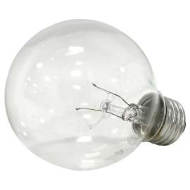 Sylvania 15869 Incandescent Bulb, 25 W, G25 Lamp, Medium Lamp Base, 165 Lumens, 2850 K Color Temp, 1500 hr Average Life