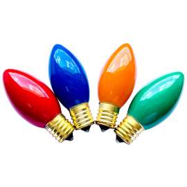 Hometown Holidays 16450 Light Bulb, 7 W, Intermediate Lamp Base, Incandescent Lamp, Ceramic Multi-Color Light